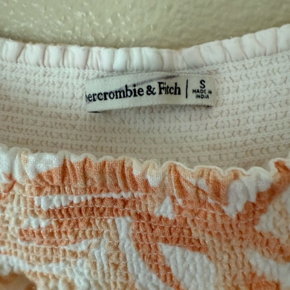 A&F Linen Blend Puff Sleeve Mini Dress - Picture 3 of 5